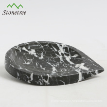 Natural marble salad plate with heart shape